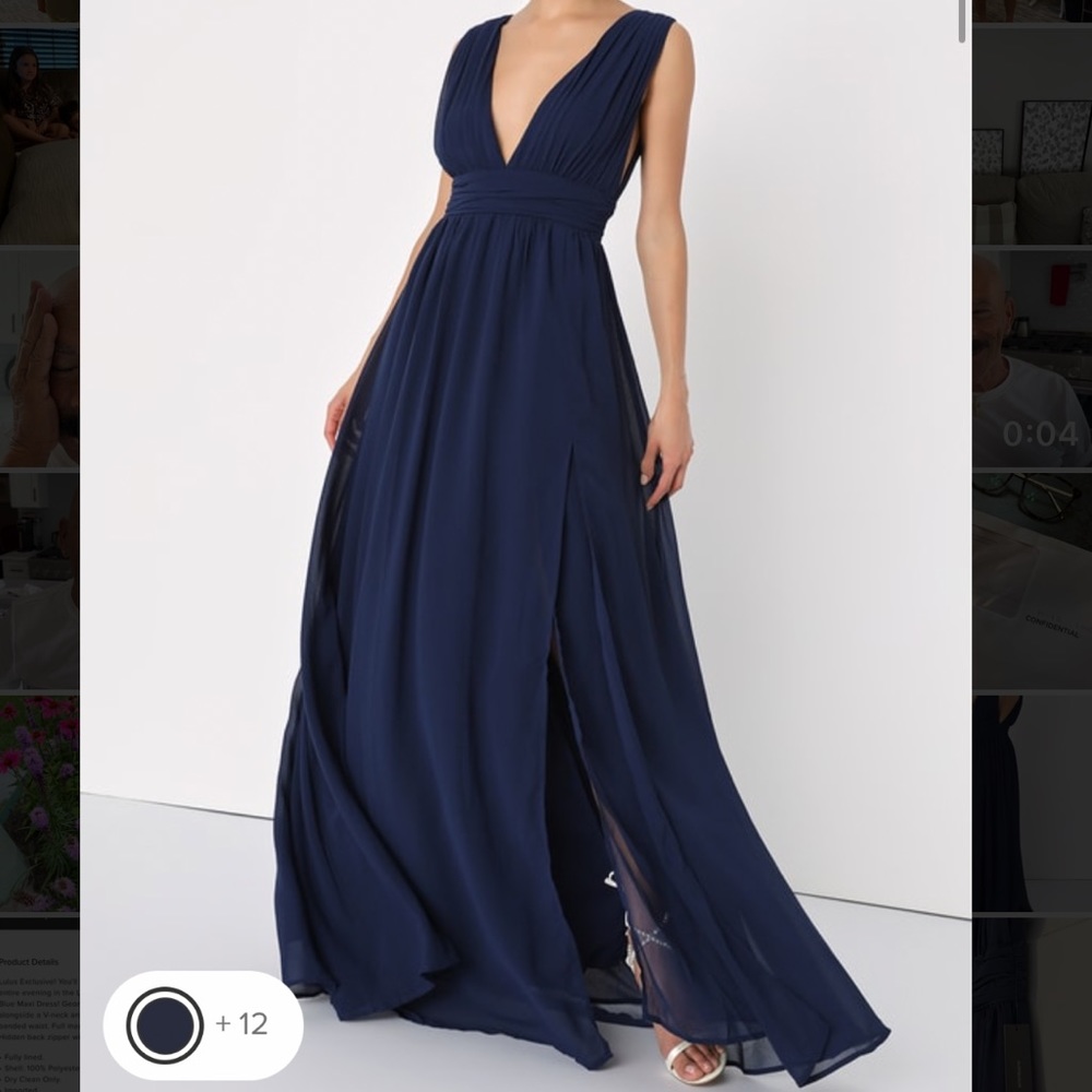 Lulu’s Heavenly Hues Navy Blue Maxi Dress